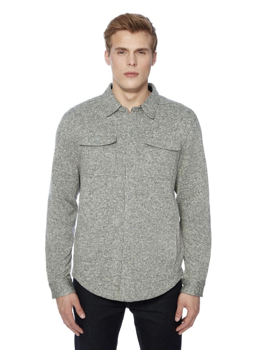 Men's Heather Grey Shirt Jacket